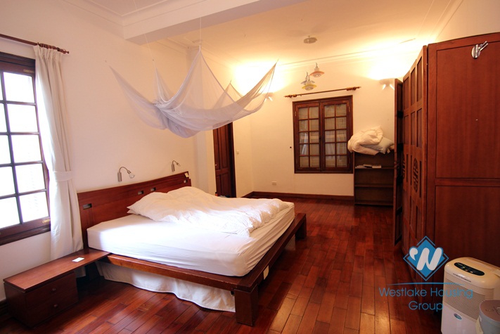 Beautiful house with large yard for rent on Dang Thai Mai, Tay Ho, Hanoi